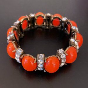 J. Crew Jeweled Orange Bracelet